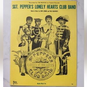 1967 BEATLES sheet music SGT PEPPER'S LONELY HEARTS CLUB BAND Maclen Music 3497